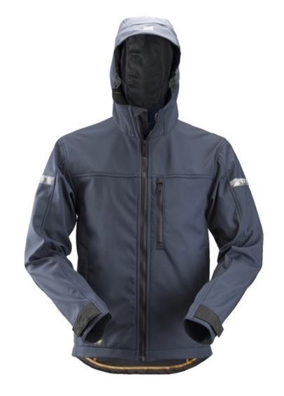Veste softshell, AW bleu à capuche